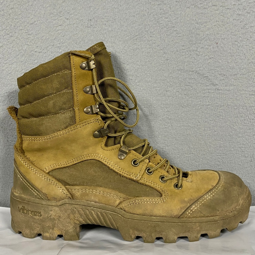 Belleville HKR/990 Combat Boots Mens 9.0 R Tan Vibram Tactical Military USA Made